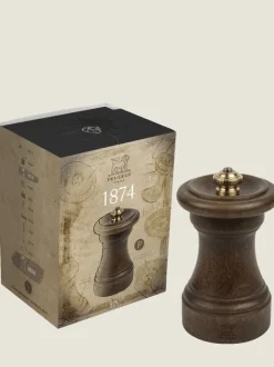Best 1874 Manual wooden pepper mill, patinated, 10 cm - 4in Pepper|Pepper Mills