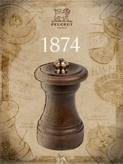 Best 1874 Manual wooden pepper mill, patinated, 10 cm - 4in Pepper|Pepper Mills