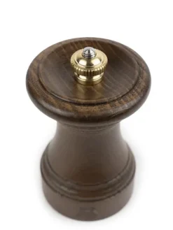 New 1874 Manual wooden salt mill, patinated, 10 cm - 4in Salt|Salt Mills