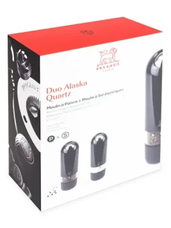 Shop Alaska Set of electric salt and pepper mills in quartz grey, 17cm Salt|Salt & Pepper Mill Sets