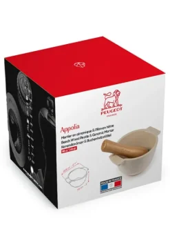 Clearance Appolia Ceramic mortar in ecru color, with beechwood pestle Mortar|Speciality Bakeware