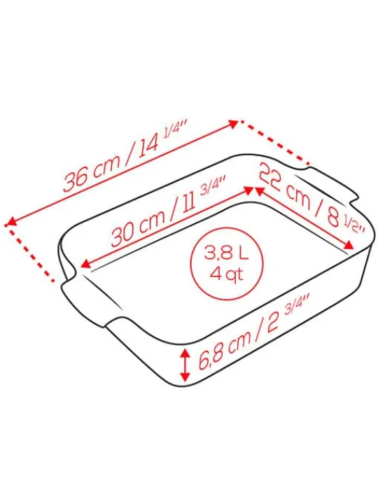Outlet Appolia Ceramic rectangular baking dish in deep blue, 36cm For The Dessert Maker|For The Host With The Most