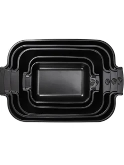Sale Appolia Ceramic rectangular baking dish in satin black, 36cm For The Dessert Maker|For The Foodie