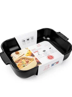 Sale Appolia Ceramic rectangular baking dish in satin black, 36cm For The Dessert Maker|For The Foodie