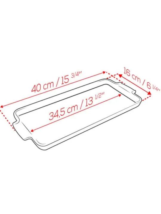 Shop Appolia Ceramic grey serving platter, 40cm Speciality Bakeware