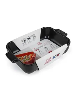 Best Appolia Individual rectangular ceramic oven dish in satin black, 22cm Speciality Bakeware|Individual Dishes