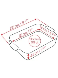 Hot Appolia Individual rectangular ceramic oven dish in , 22cm Speciality Bakeware|Individual Dishes