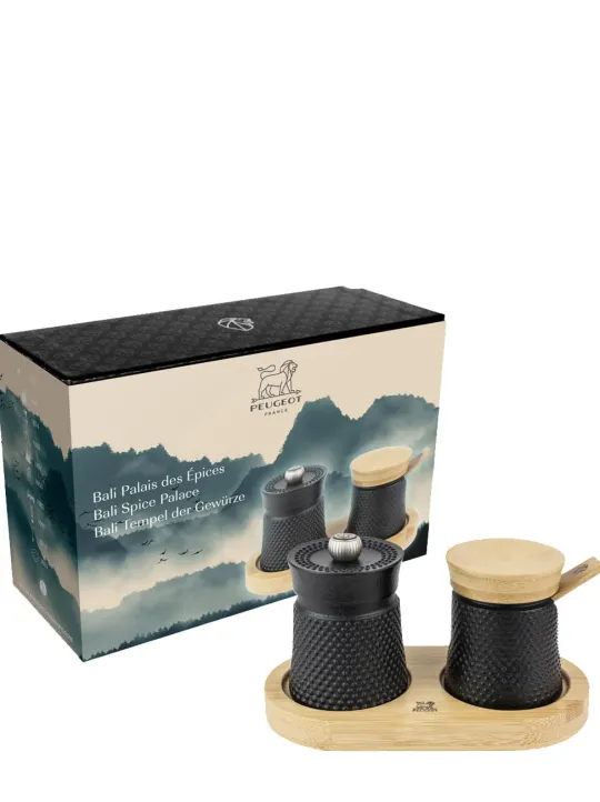 Sale Bali spice palace Bali cast-iron pepper mill and its salt cellar as a gift box For The Foodie|Salt