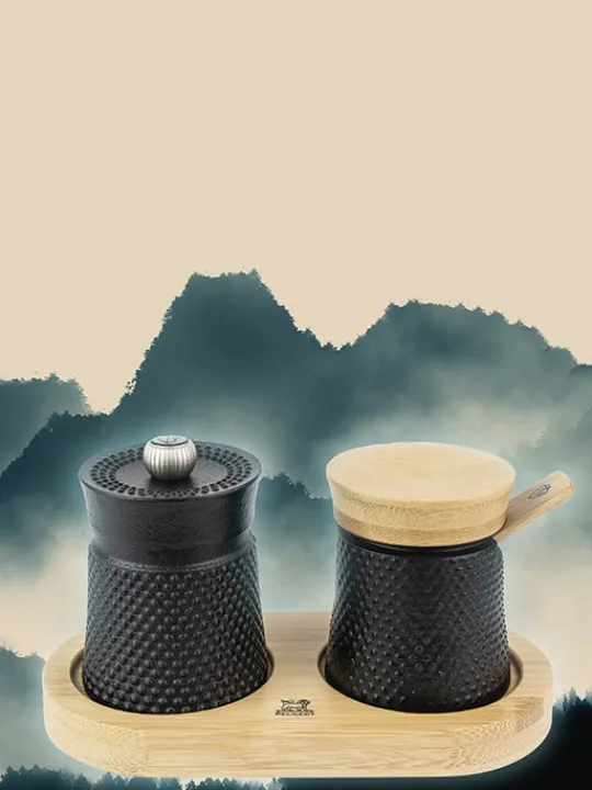 Sale Bali spice palace Bali cast-iron pepper mill and its salt cellar as a gift box For The Foodie|Salt