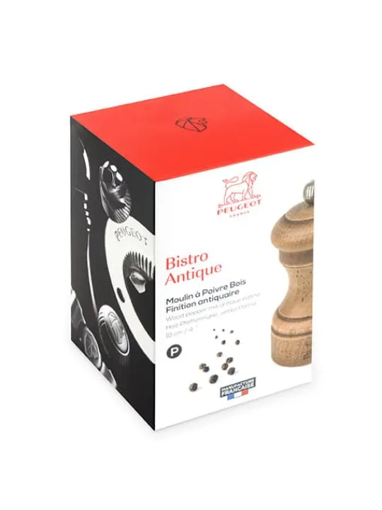 Best Sale Bistro antique Manual pepper mill in aged wood, 10cm Pepper|Pepper Mills