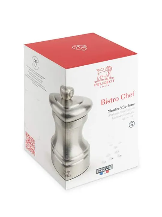 Discount Bistro chef Manual salt mill in stainless steel, 10cm Salt|Salt Mills