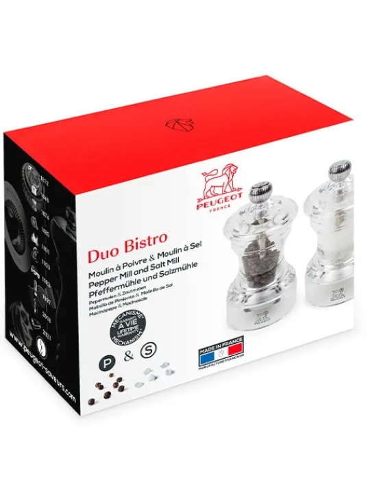 Flash Sale Bistro Manual acrylic salt and pepper mills, 10cm Salt|Salt & Pepper Mill Sets