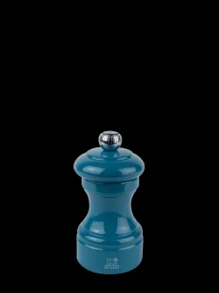 Clearance Bistro Manual wooden pepper mill in pacific blue gloss, 10cm For Under £50|For The Foodie