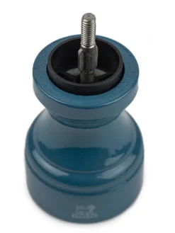 Clearance Bistro Manual wooden pepper mill in pacific blue gloss, 10cm For Under £50|For The Foodie