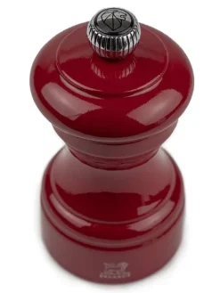 Online Bistro Manual wooden pepper mill in passion red gloss, 10cm For Under £50|Pepper