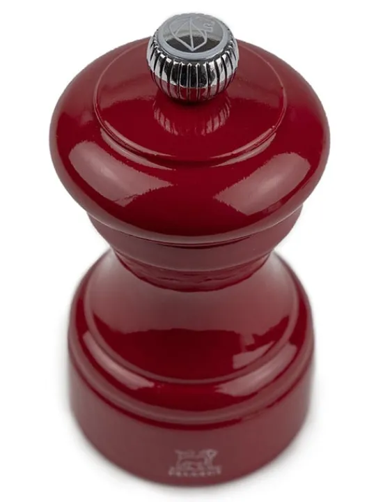 Best Bistro Manual wooden salt mill in passion red gloss, 10cm Salt|Salt Mills