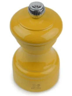 Outlet Bistro Manual wooden salt mill in saffron gloss, 10cm Salt|Salt Mills