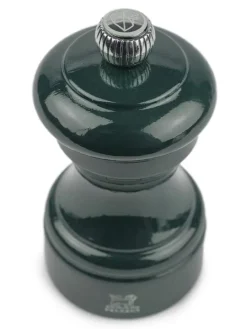 Outlet Bistro Manual wooden salt mill in forest green gloss, 10cm Salt|Salt Mills