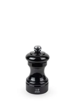 Outlet Bistro Manual wooden salt mill in black gloss, 10cm Salt|Salt Mills
