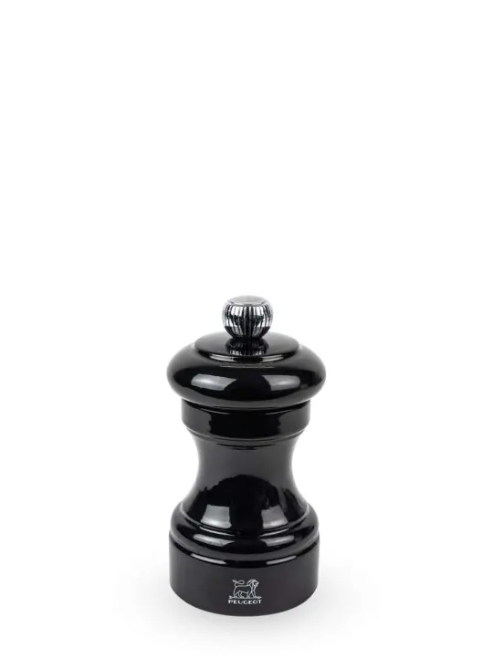 Outlet Bistro Manual wooden salt mill in black gloss, 10cm Salt|Salt Mills