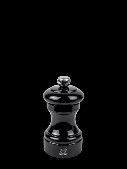 Outlet Bistro Manual wooden salt mill in black gloss, 10cm Salt|Salt Mills