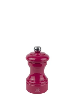 Shop Bistro Manual wooden salt mill in candy pink gloss, 10cm For The Foodie|Salt