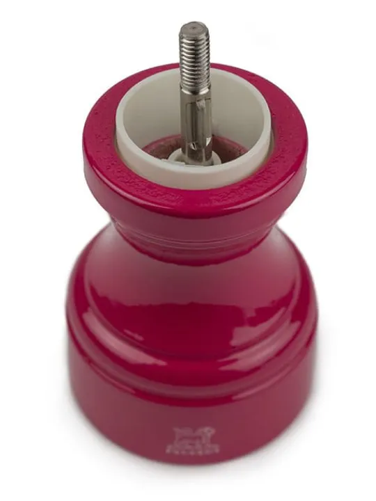 Shop Bistro Manual wooden salt mill in candy pink gloss, 10cm For The Foodie|Salt