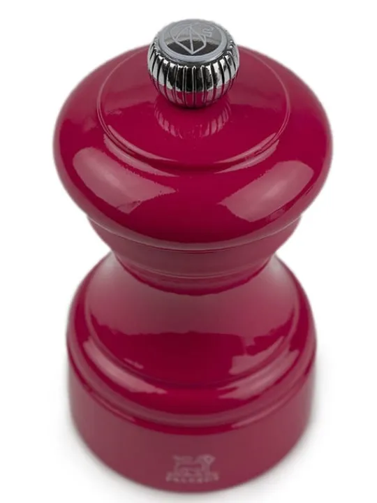 Shop Bistro Manual wooden salt mill in candy pink gloss, 10cm For The Foodie|Salt