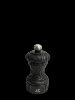 Store Bistro nature black Manual upcycled wooden salt mill in black, 10cm Salt|Salt Mills