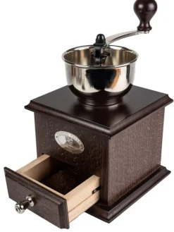 New Brésil Manual coffee mill in walnut-stained beechwood, 21cm Manual Coffee Mills
