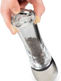Fashion Daman U’select manual pepper mill, acrylic and stainless steel, 21 cm Pepper|Pepper Mills
