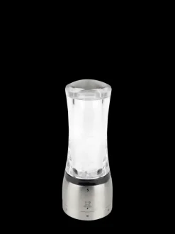 Clearance Daman U'select manual salt mill in acrylic & stainless steel, 16cm Salt|Salt Mills