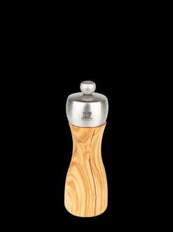 Cheap Fidji Manual pepper mill in olive wood and stainless steel, 15cm Pepper|Pepper Mills