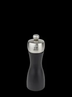 Fashion Fidji Manual salt mill, beech wood and stainless steel, , 15 cm Salt|Salt Mills