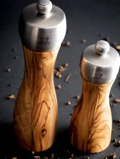Best Sale Fidji Manual salt mill in olive wood and stainless steel 15 cm Salt|Salt Mills