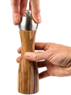 Best Fidji Manual salt mill, olive wood and stainless steel, 20 cm Salt|Salt Mills