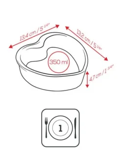 Outlet For you 2 individual ceramic heart dishes , 13,5 cm For Under £50|For The Dessert Maker