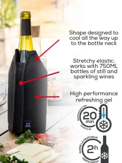 Cheap Frizz expandable wine cooling sleeve, 23cm - 9in For Under £50|For The Bar Tender