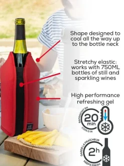 Shop Frizz expandable wine cooling sleeve, 23cm - 9in For Under £50|For The Bar Tender