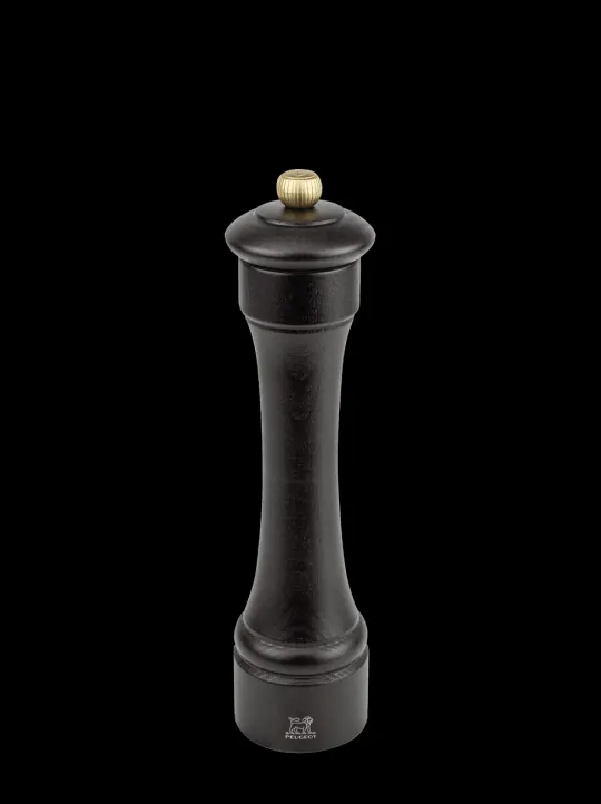 Shop Hostellerie Manual pepper mill in chocolat-coloured wood 22 cm Pepper|Pepper Mills