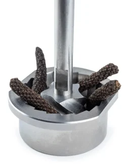 Hot Isen Wooden pepper mill for long peppers and large peppercorns, 16cm Pepper|Pepper Mills
