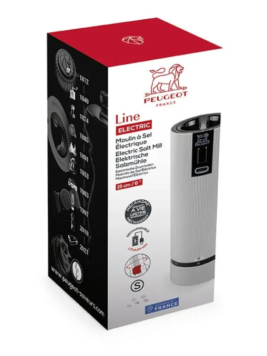 Store Line electric Moulin à sel électrique rechargeable u'select, batterie lithium-ion, , 15 cm - 6in. For The Host With The Most|Salt