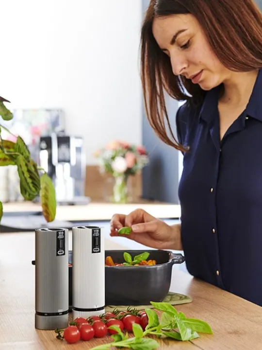Store Line electric Moulin à sel électrique rechargeable u'select, batterie lithium-ion, , 15 cm - 6in. For The Host With The Most|Salt