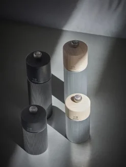 Fashion Line Manual aluminium and wooden salt mill, graphite, 18 cm Salt|Salt Mills