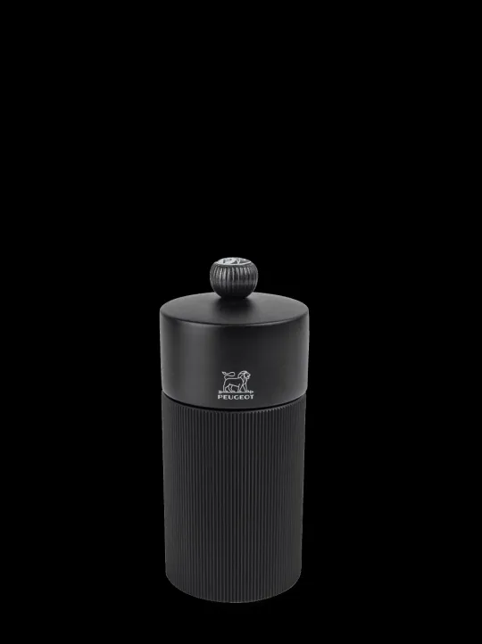 Fashion Line Manual aluminium and wooden pepper mill, matt black, 12cm Pepper|Pepper Mills