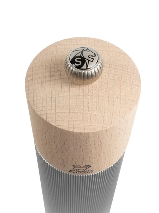 Flash Sale Line Manual salt mill in aluminium and wood, natural, 8,66in Salt|Salt Mills