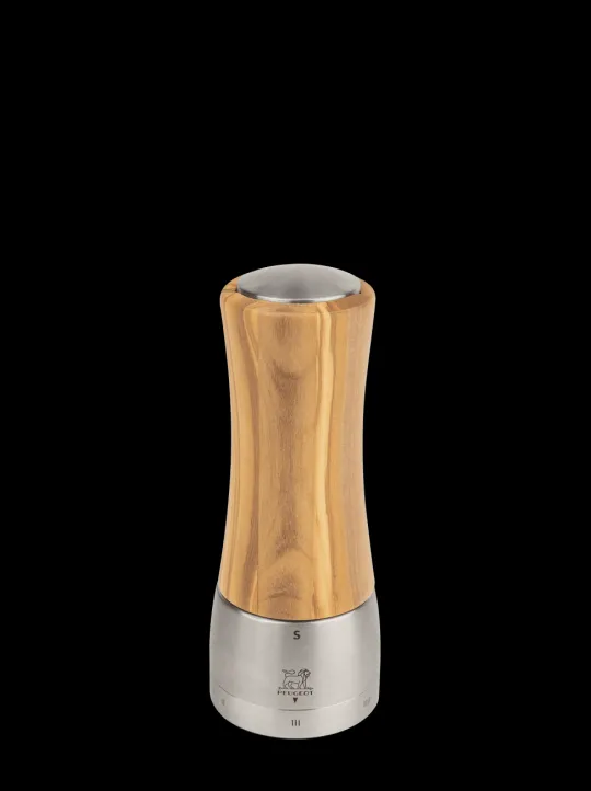 Best Madras Manual salt mill in olive wood and stainless steel u'select 16 cm - 6.25" Salt|Salt Mills