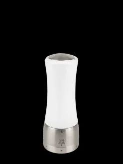 Online Madras Moulin à sel manuel en bois et inox u'select couleur blanc 16 cm Salt|Salt Mills