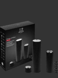Outlet Master of wine Line reverse electric corkscrew and line preserve electric conservationpump in matte black finish as a gift box Wine And Champagne Accessories|Corkscrews