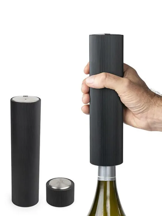 Outlet Master of wine Line reverse electric corkscrew and line preserve electric conservationpump in matte black finish as a gift box Wine And Champagne Accessories|Corkscrews